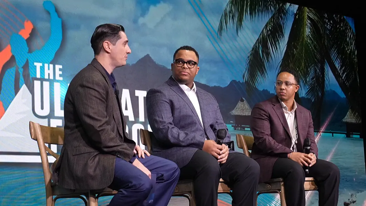 A three-person panel on the Ultimate Freedom LIVE stage